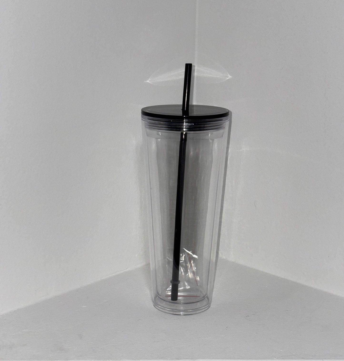 24 oz Snow Globe with Color Lid and Straw